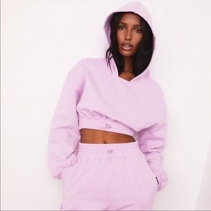 For Love & Lemons Josie Hoodie Purple Large New